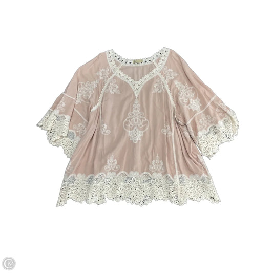 Top 3/4 Sleeve By Democracy In Cream, Size: 3x