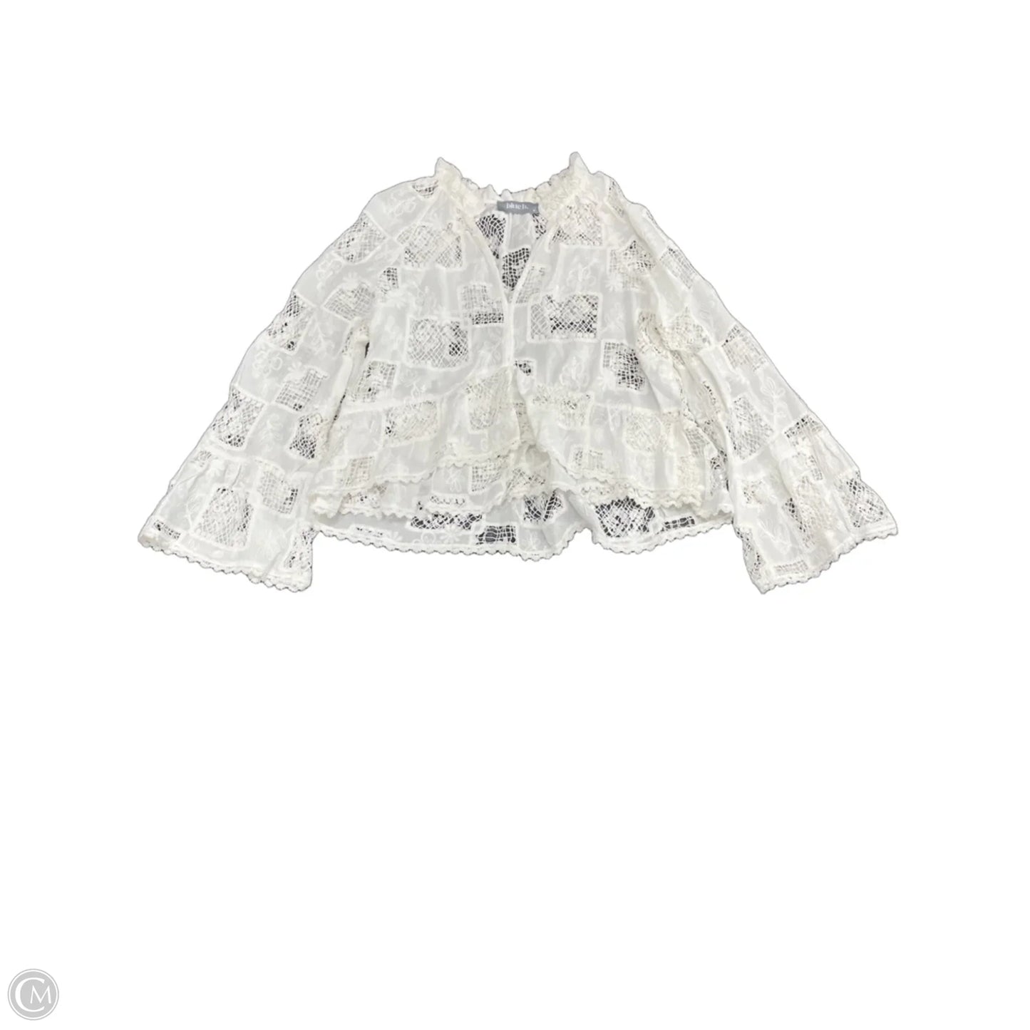 Top Long Sleeve By Blue B In White, Size: M