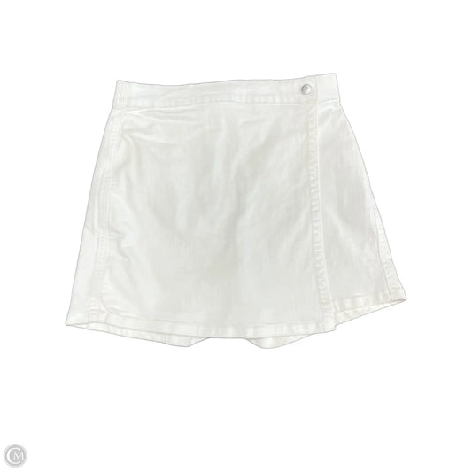 Skort By Crown And Ivy In White Denim, Size: 6