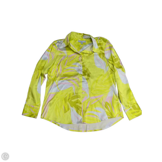 Blouse Long Sleeve By Antonio Melani In Chartreuse, Size: M