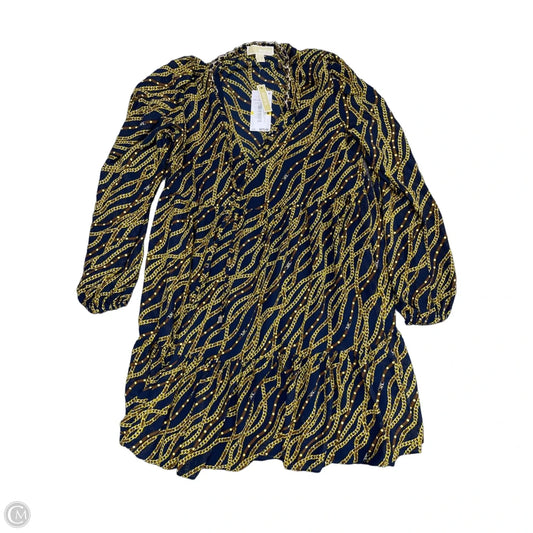 Dress Casual Short By Michael By Michael Kors In Blue & Yellow, Size: M