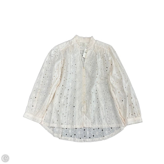Top Long Sleeve By Birds Of Paradis By Trovata In Cream, Size: Xs