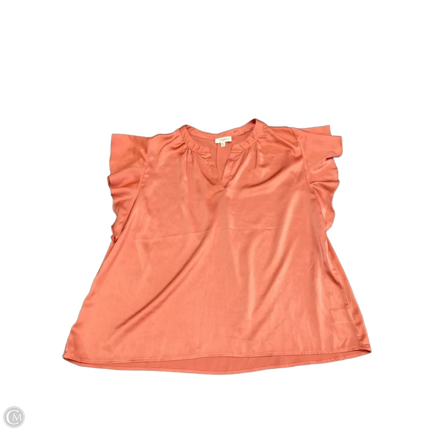 Top Short Sleeve By Umgee In Orange, Size: 2x