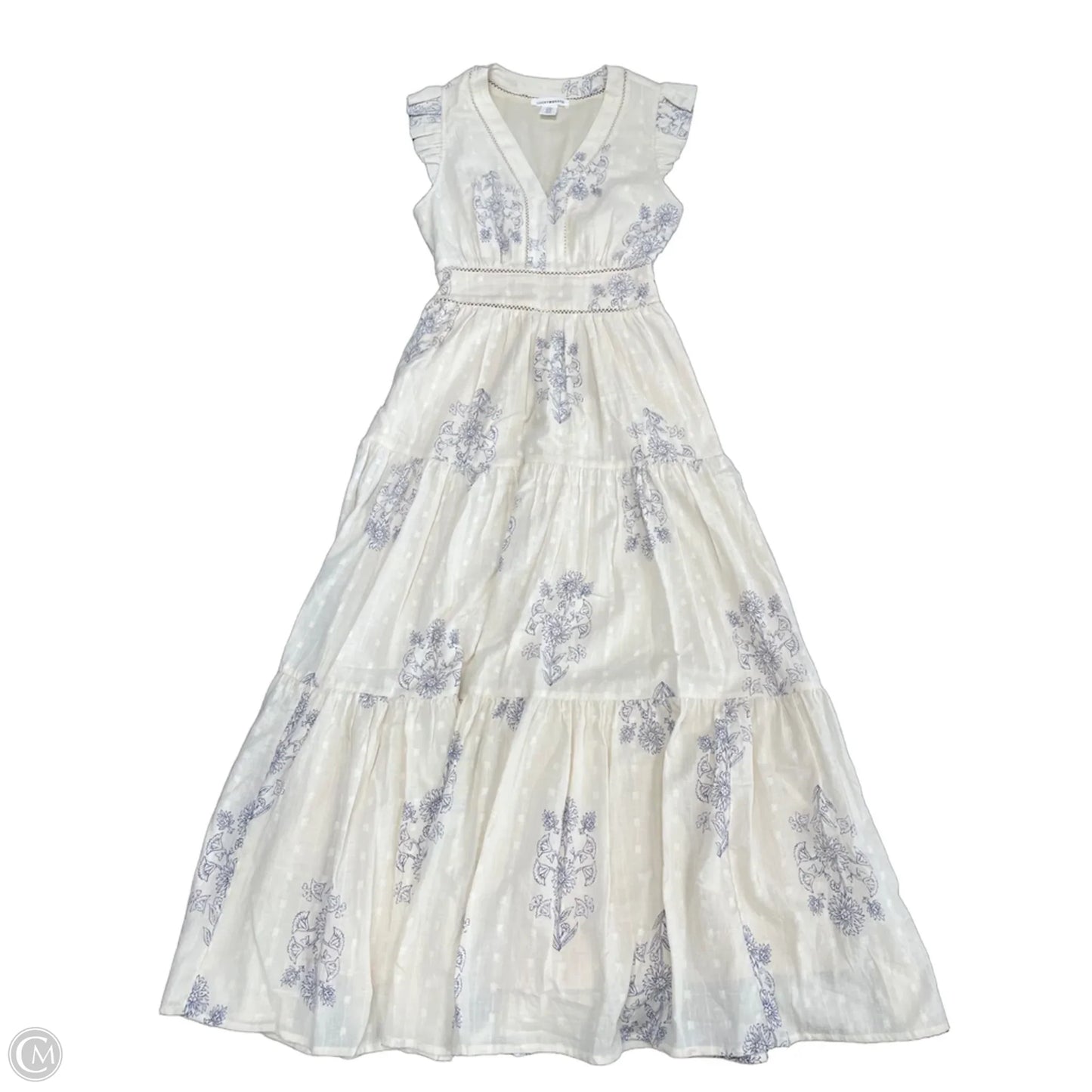 Dress Casual Midi By Lucky Brand In Cream, Size: Xs