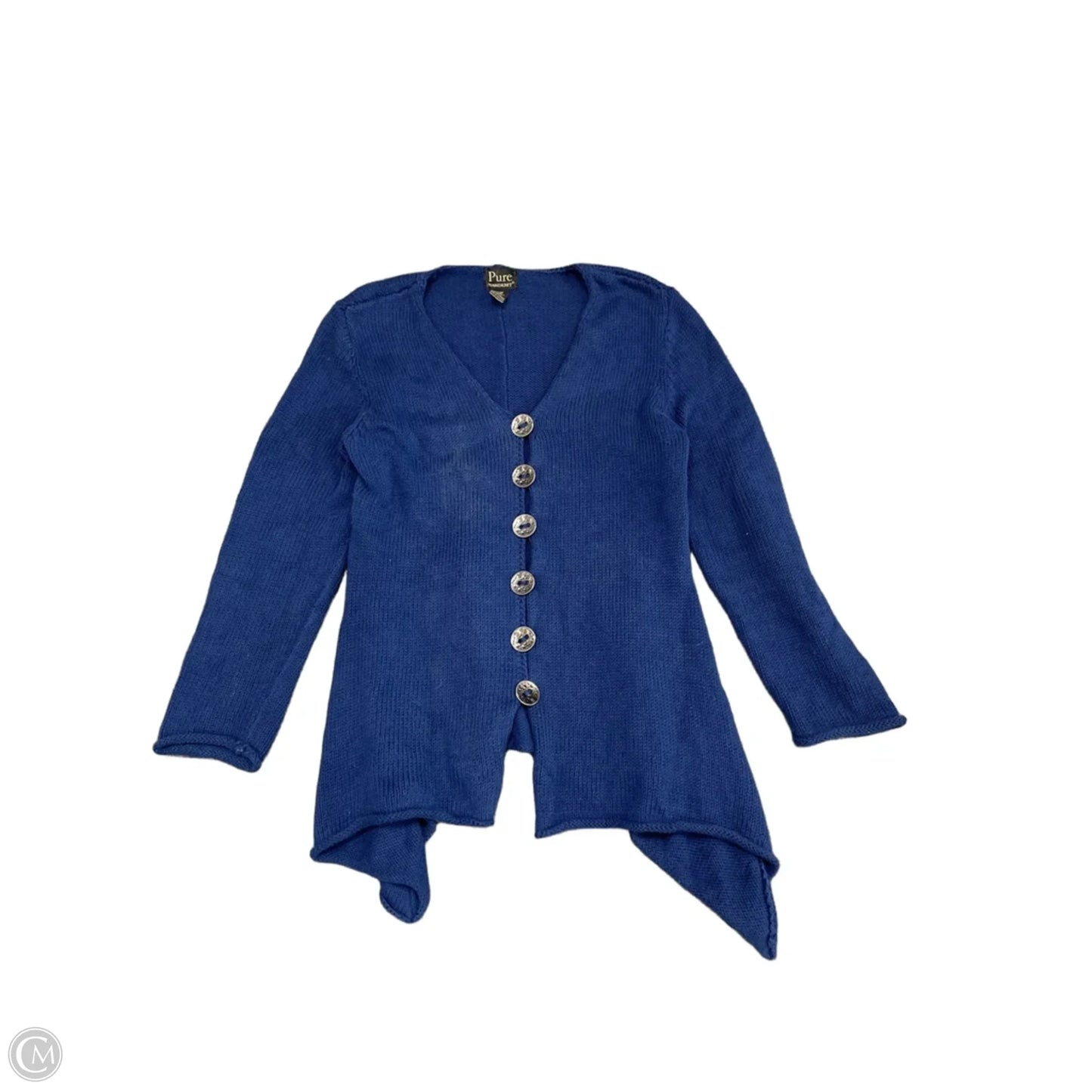 Sweater Cardigan By Cmc In Blue, Size: M