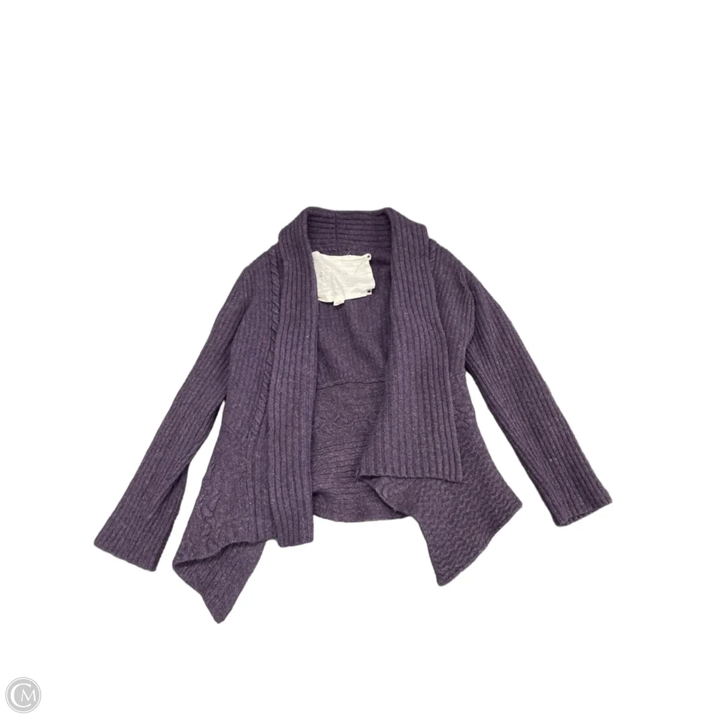 Sweater Cardigan By Anthropologie In Purple, Size: L