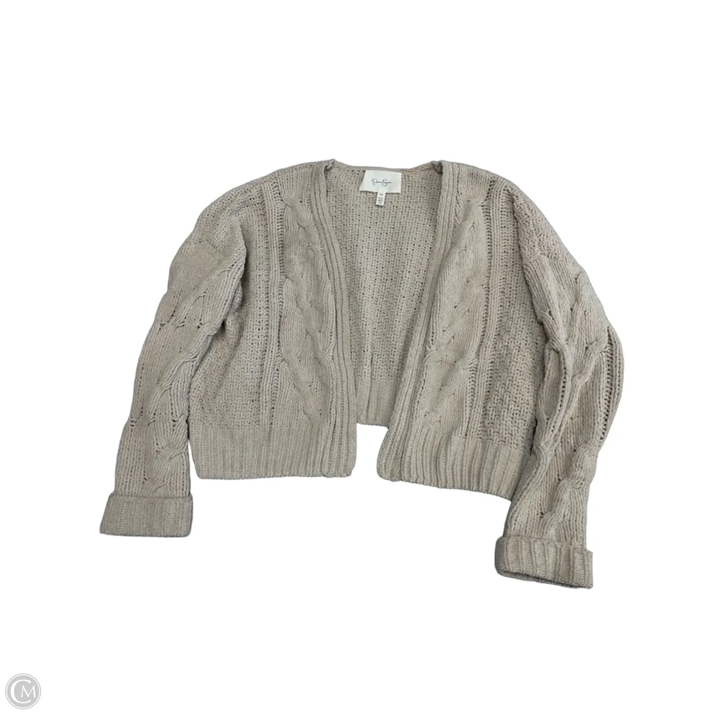 Sweater Cardigan By Jessica Simpson In Beige, Size: Xs