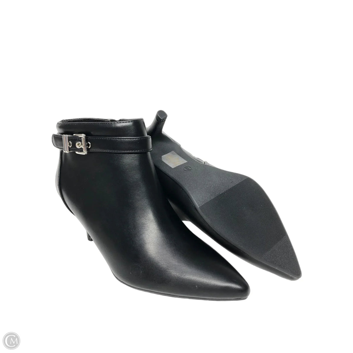 Boots Ankle Heels By Clothes Mentor In Black, Size: 8