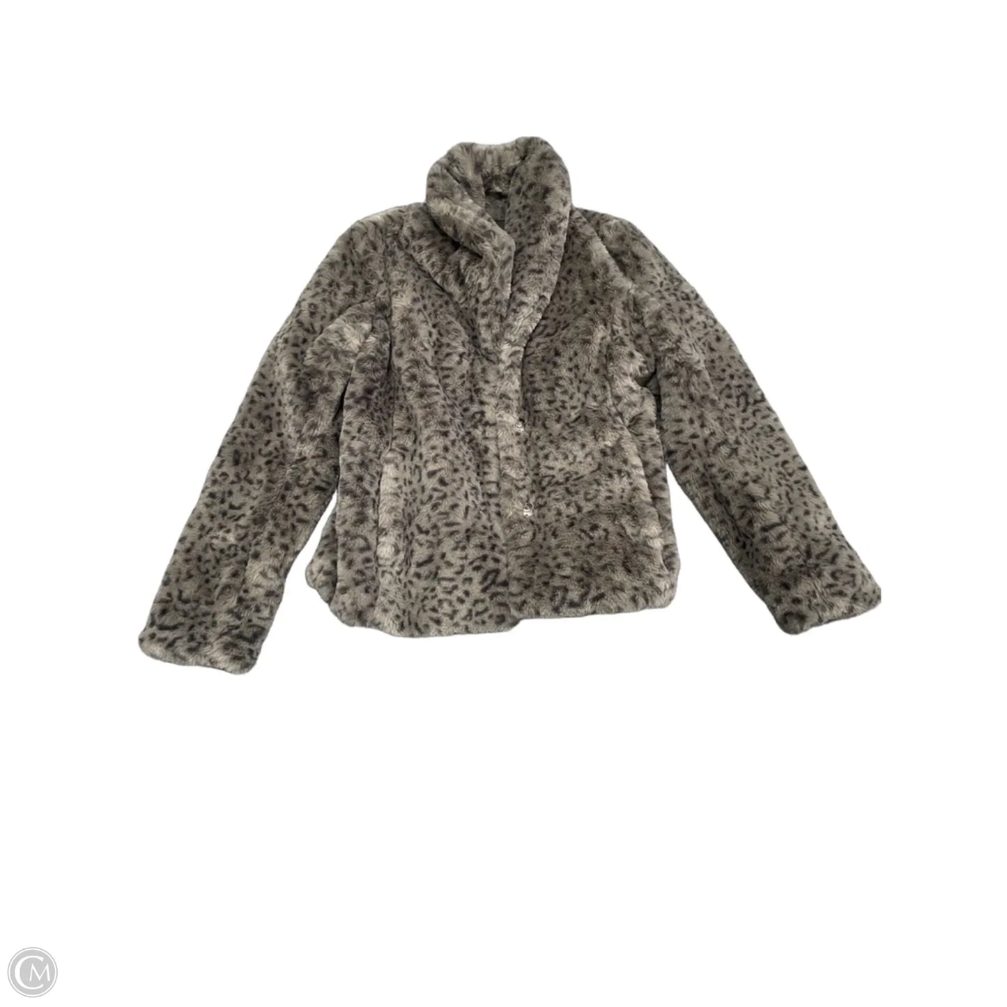 Jacket Faux Fur & Sherpa By Weatherproof In Grey, Size: S