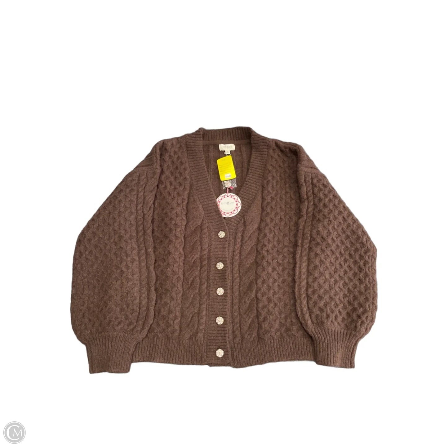Sweater Cardigan By Umgee In Brown, Size: M