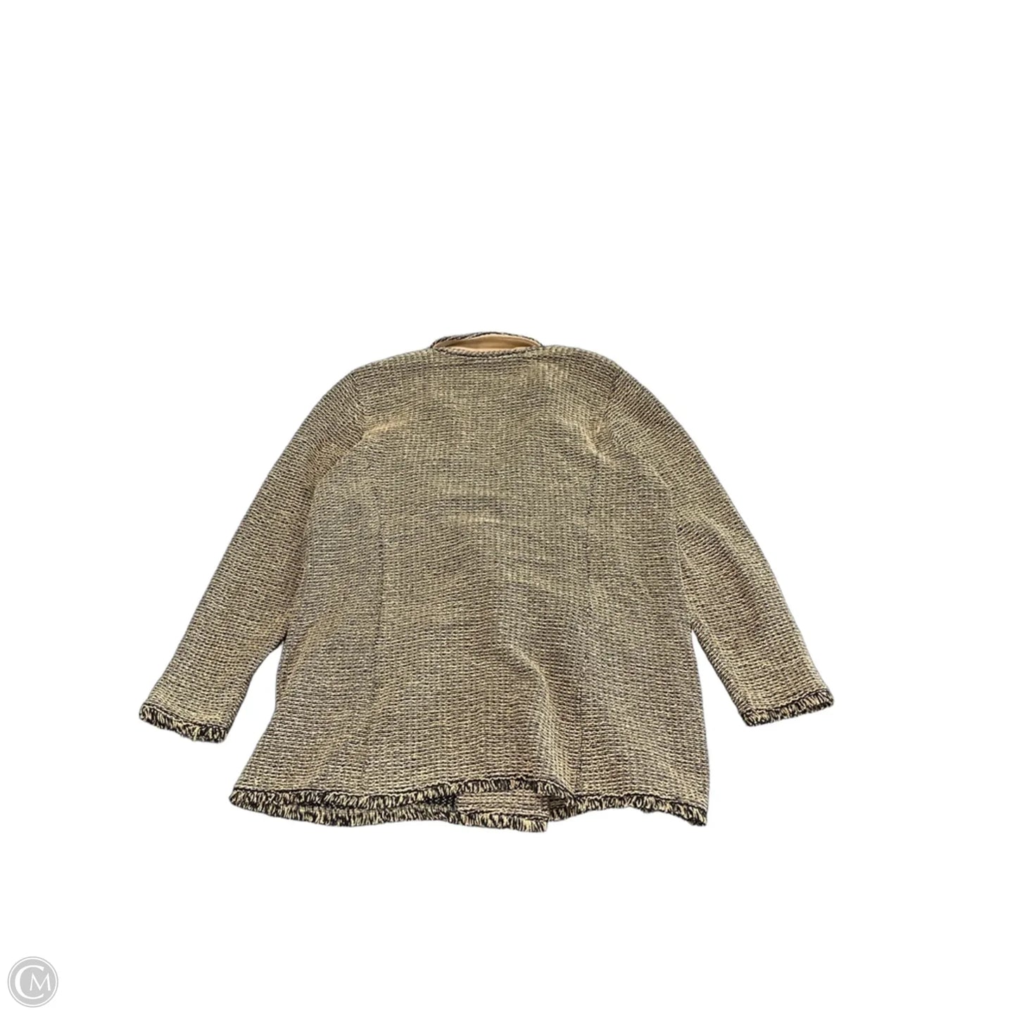 Blazer By Chicos In Black & Tan, Size: Xxl