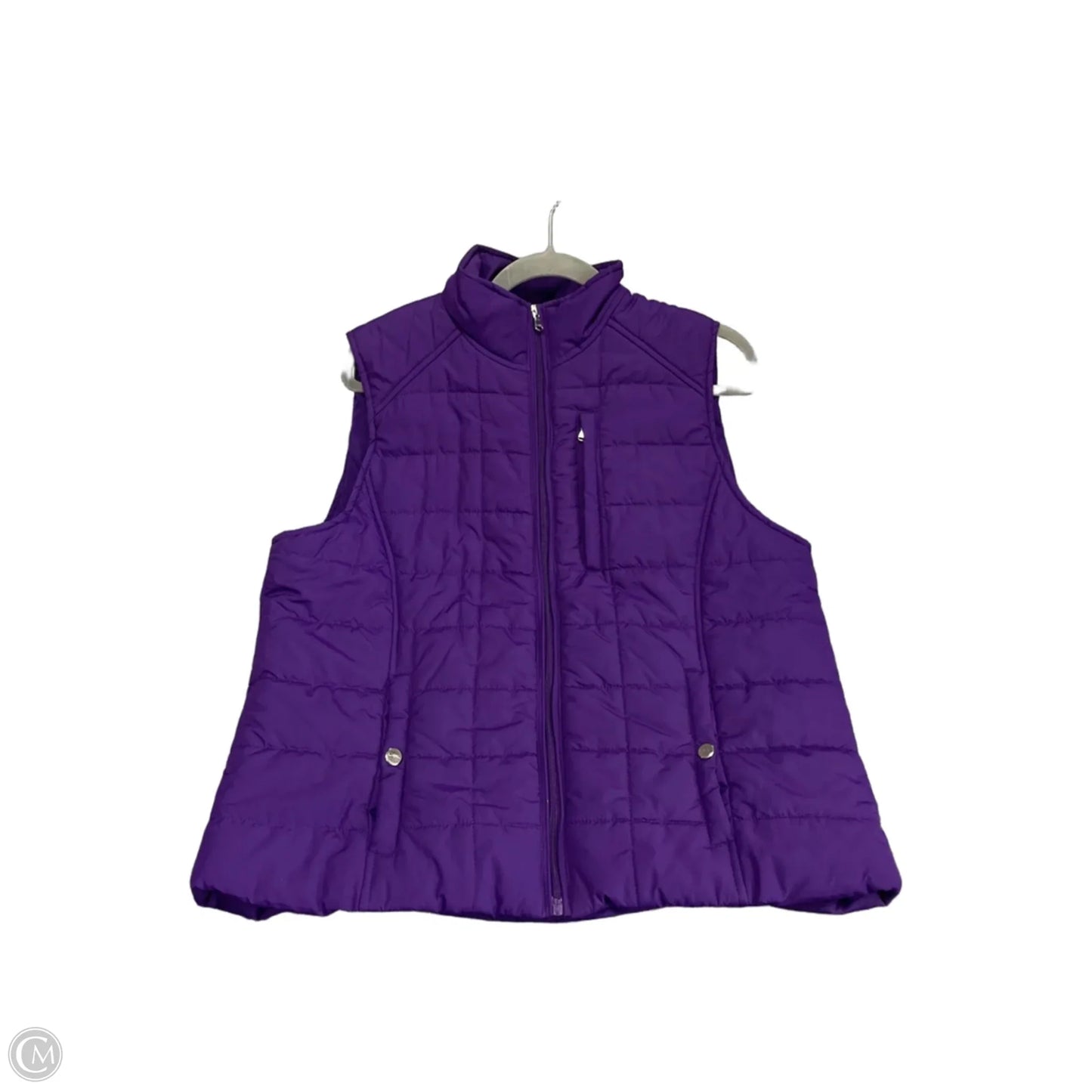 Vest Puffer & Quilted By Lauren By Ralph Lauren In Purple, Size: Xl