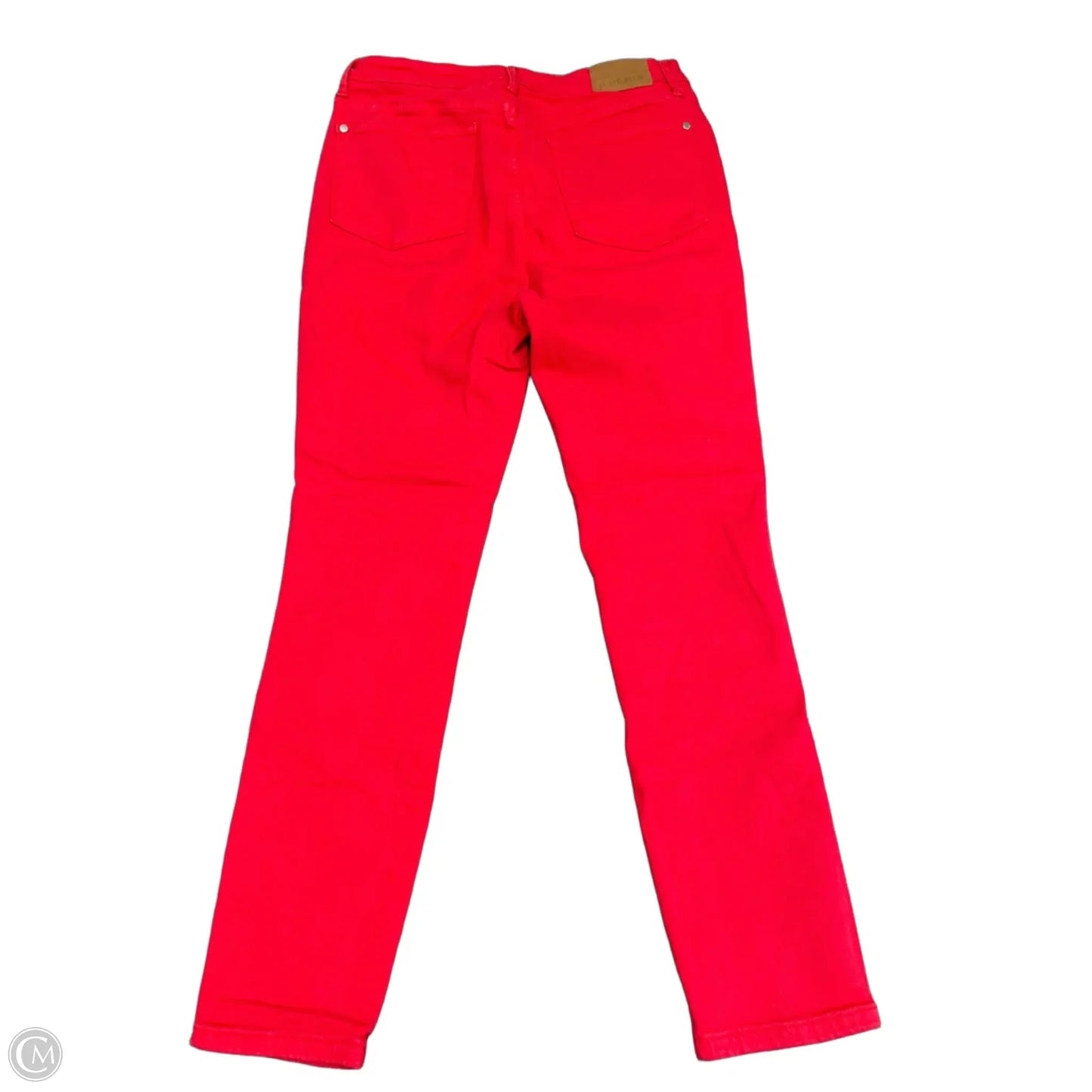 Jeans Skinny By Judy Blue In Red Denim, Size: 12