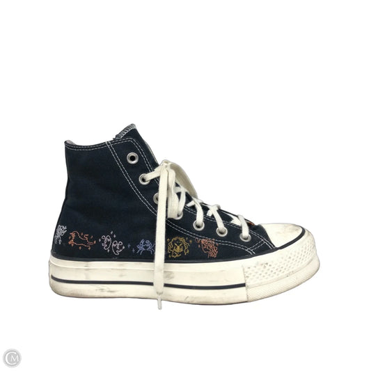 Shoes Sneakers Platform By Converse In Black & White, Size: 8.5