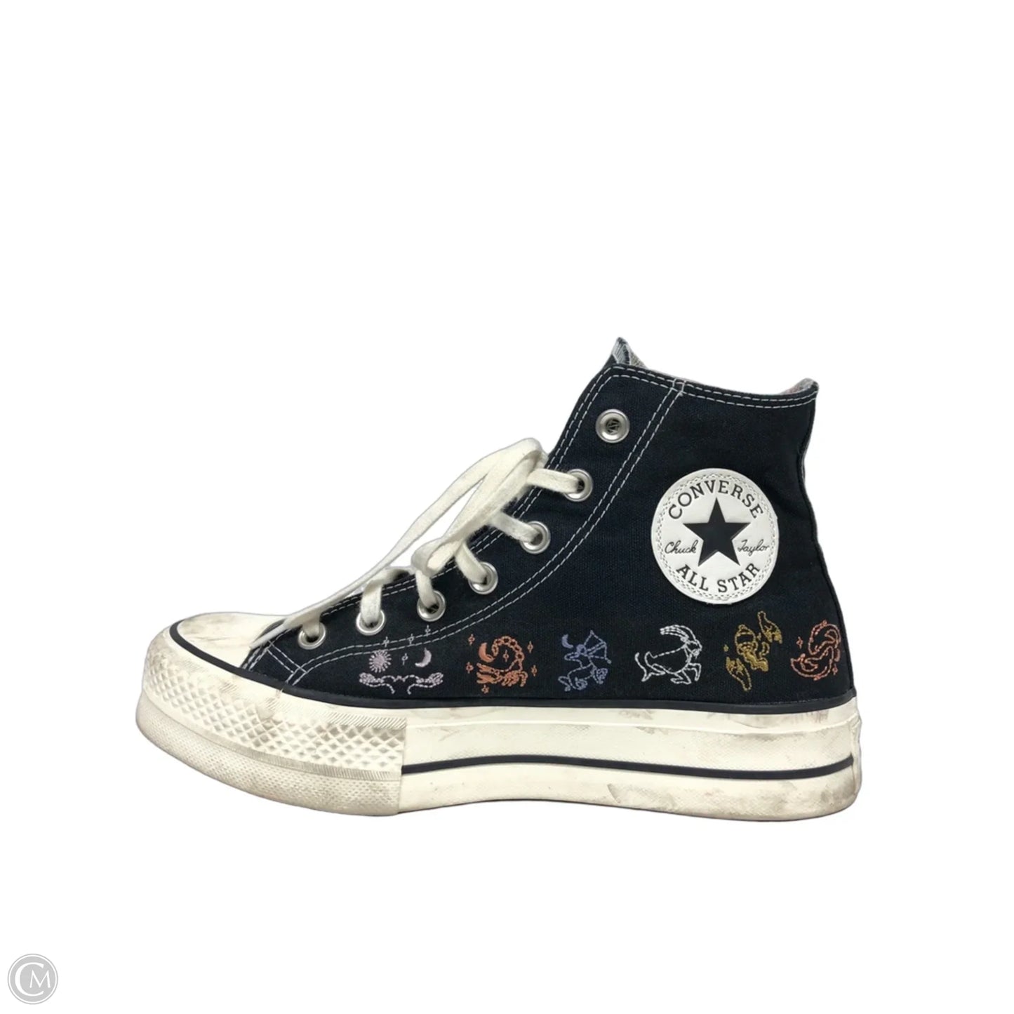 Shoes Sneakers Platform By Converse In Black & White, Size: 8.5