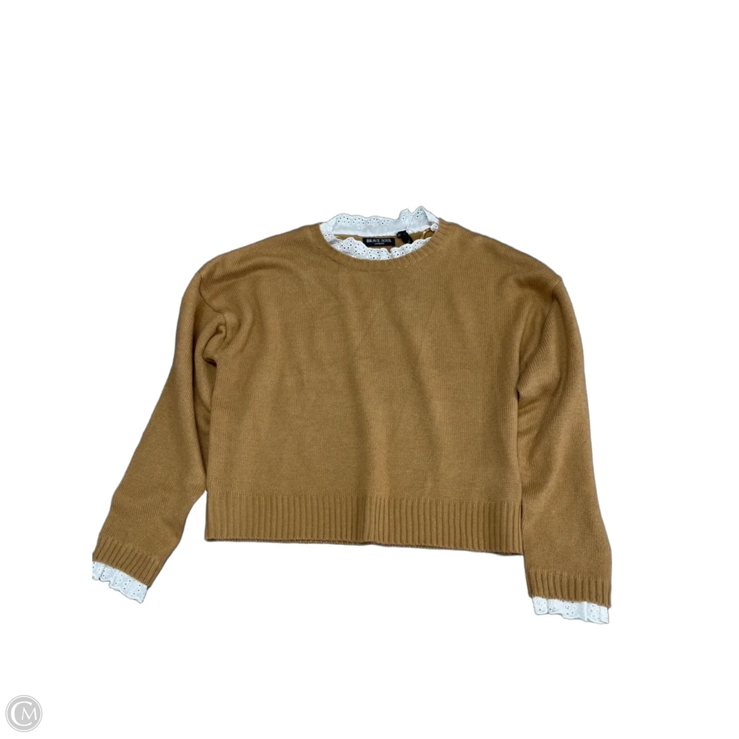 Sweater By Clothes Mentor In Brown, Size: L