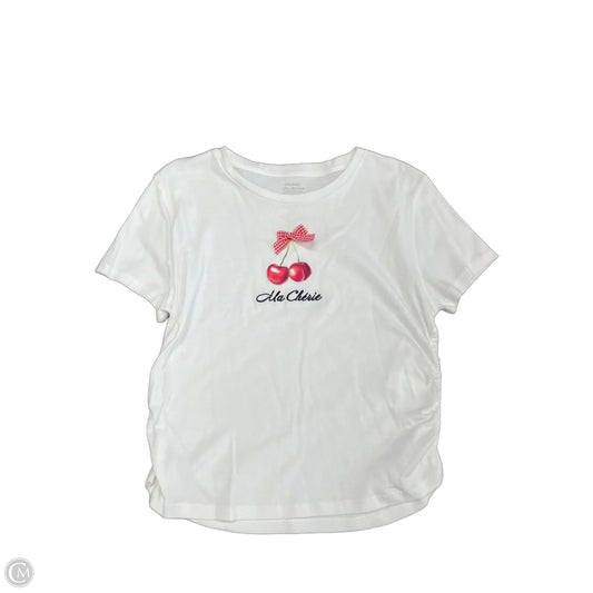 Top Short Sleeve Basic By Clothes Mentor In White, Size: Xl