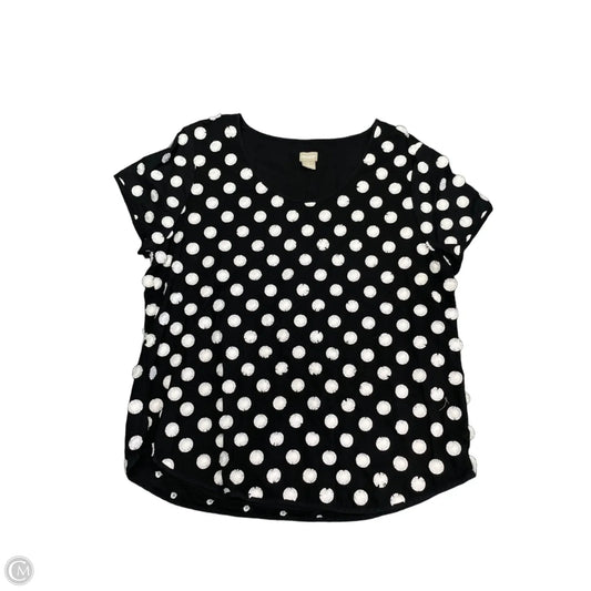Top Short Sleeve By Chicos In Black & White, Size: L