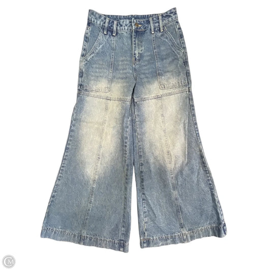 Jeans Wide Leg By Shein In Blue Denim, Size: 4