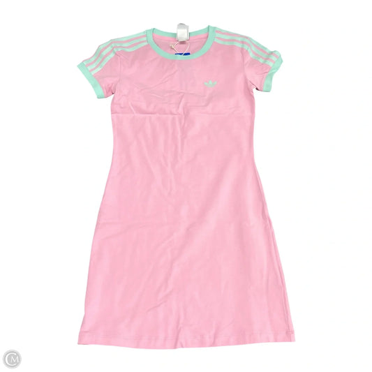 Dress Casual Short By Adidas In Green & Pink, Size: Xs