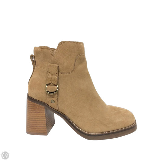 Boots Ankle Heels By Lucky Brand In Brown, Size: 8.5