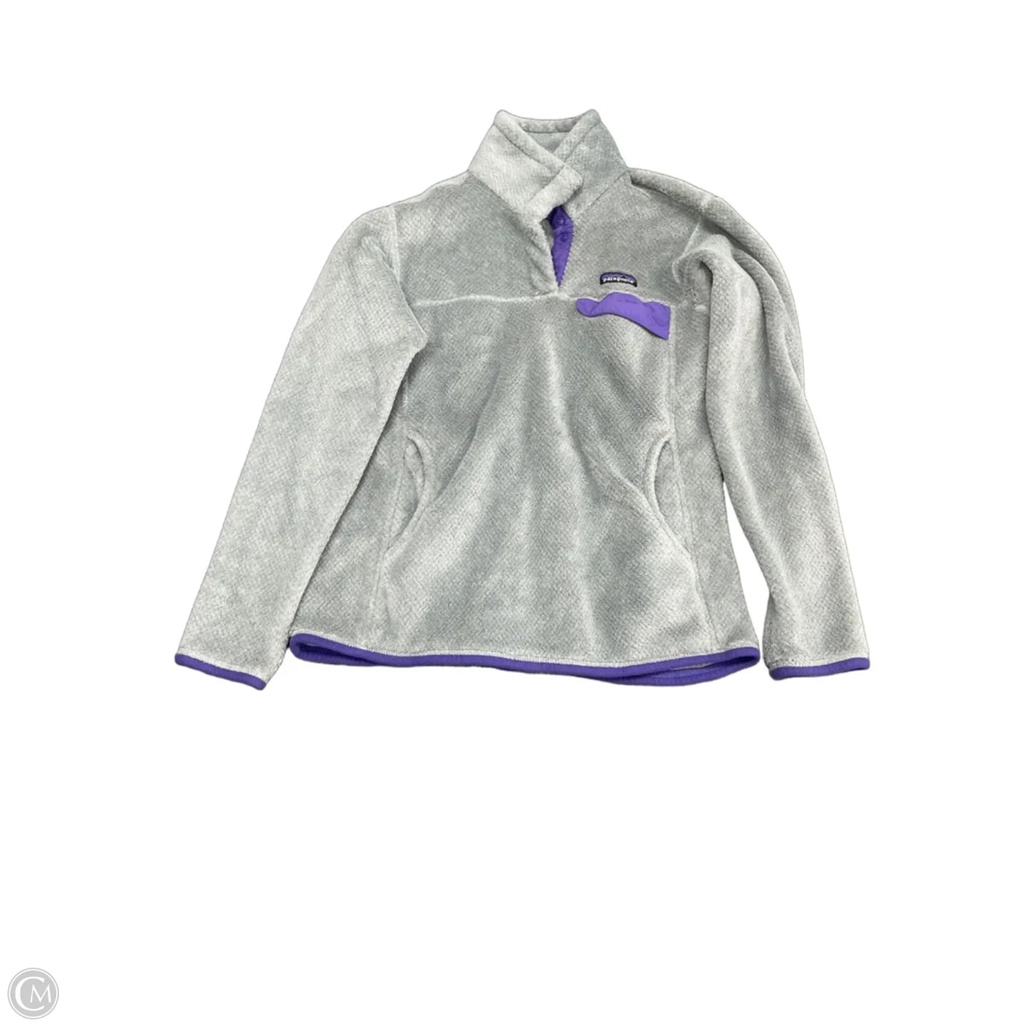 Jacket Fleece By Patagonia In Grey, Size: M