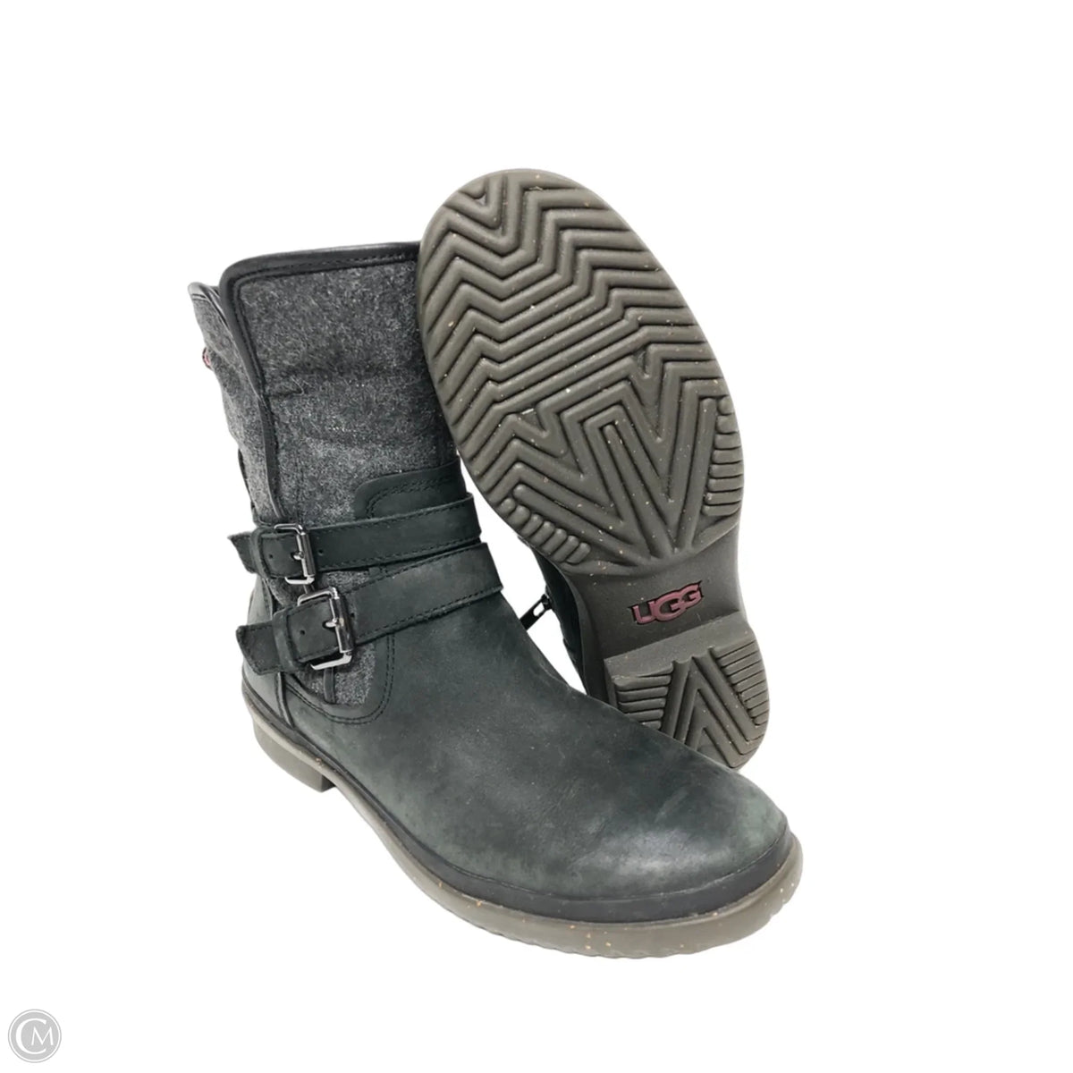 Boots Ankle Flats By Ugg In Black, Size: 8.5