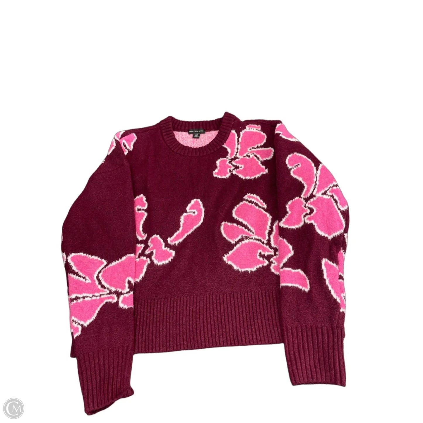 Sweater By Saks Fifth Avenue In Pink & Purple, Size: S