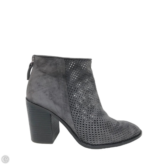 Boots Ankle Heels By Steve Madden In Grey, Size: 9.5