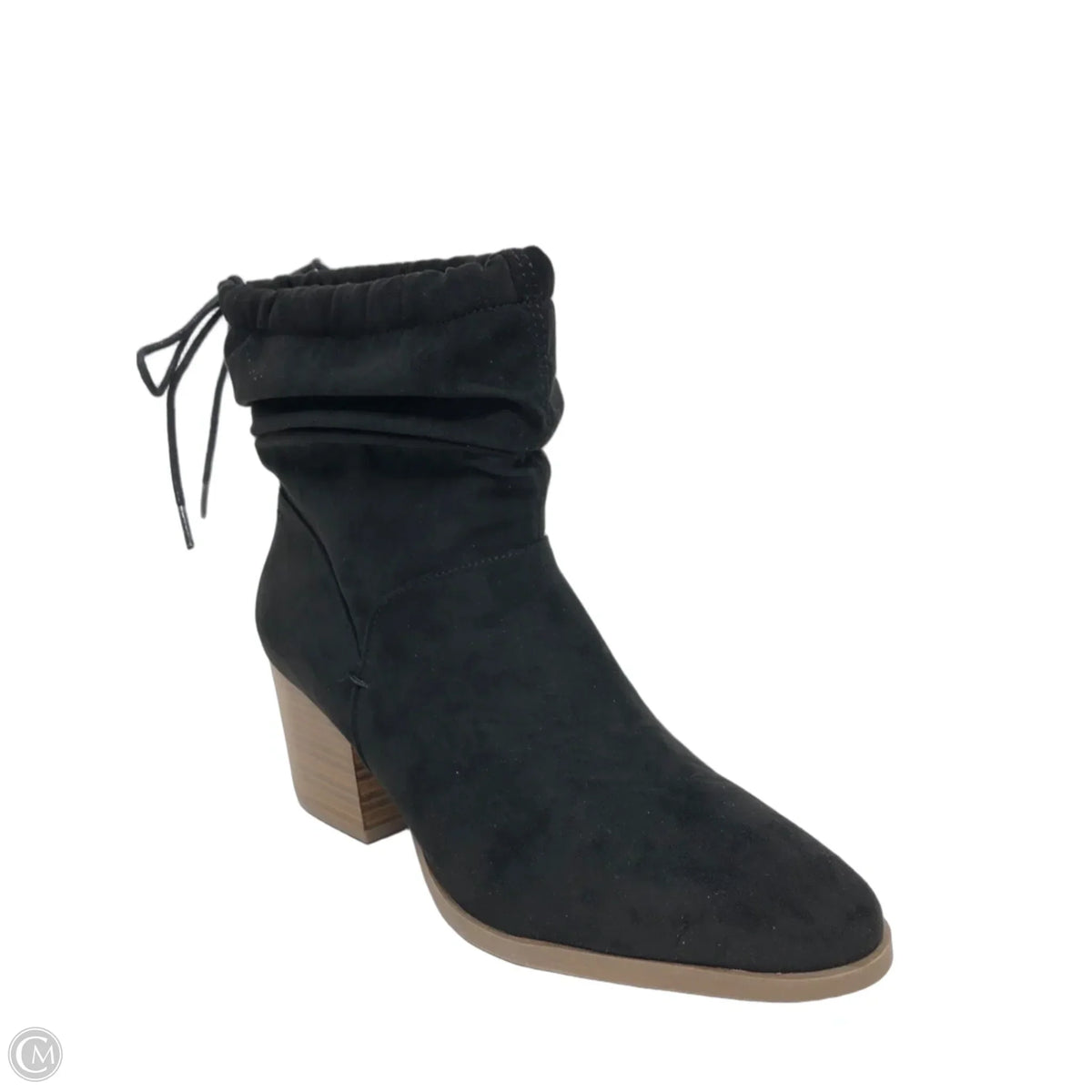 Boots Ankle Heels By Just Fab In Black, Size: 8.5