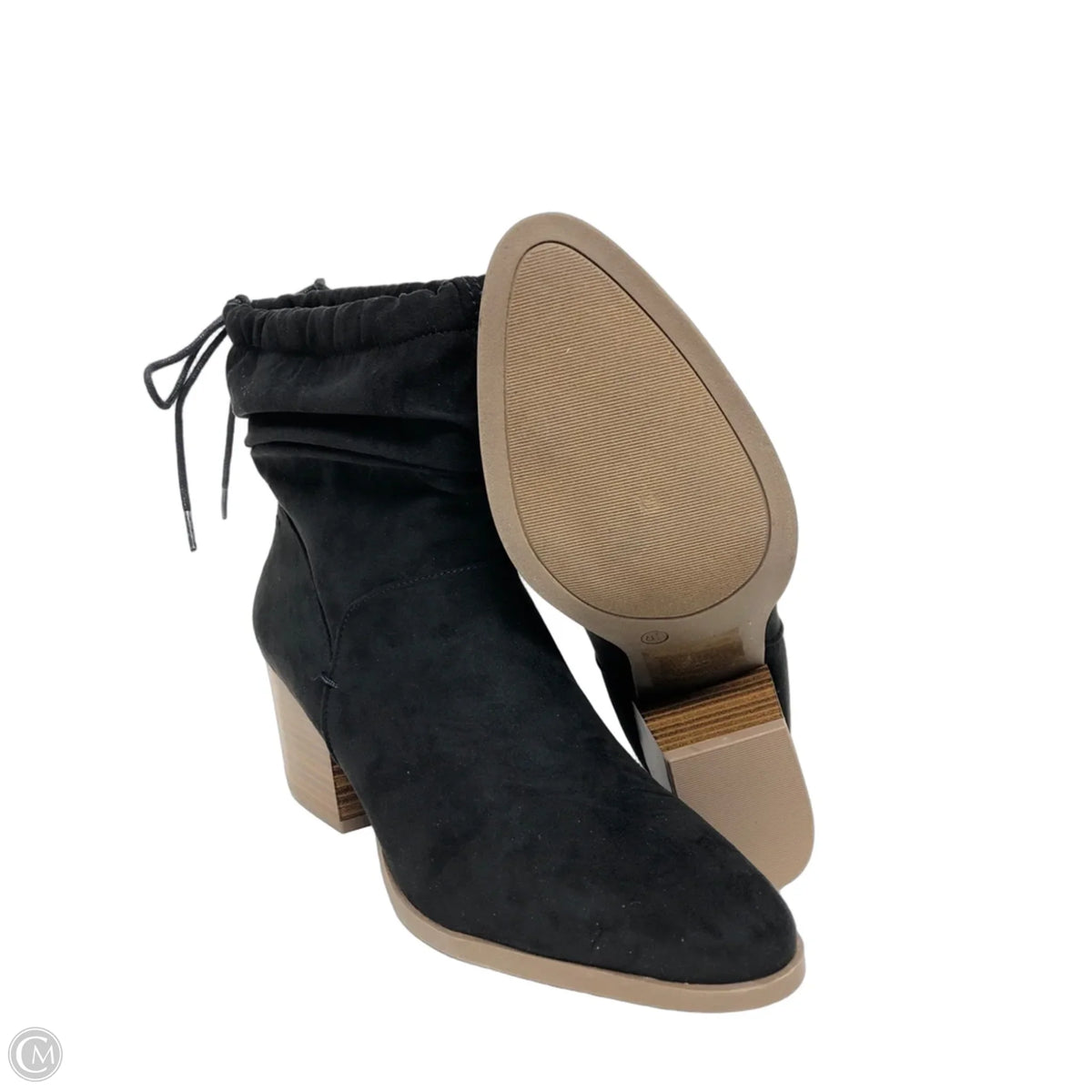 Boots Ankle Heels By Just Fab In Black, Size: 8.5