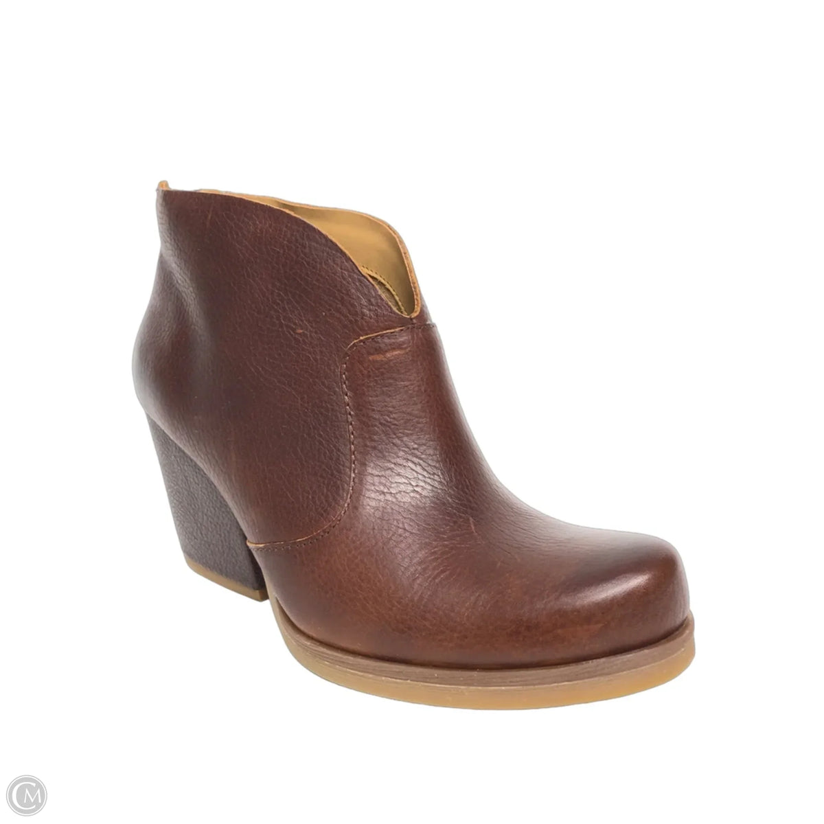 Boots Ankle Heels By Korks In Brown, Size: 8