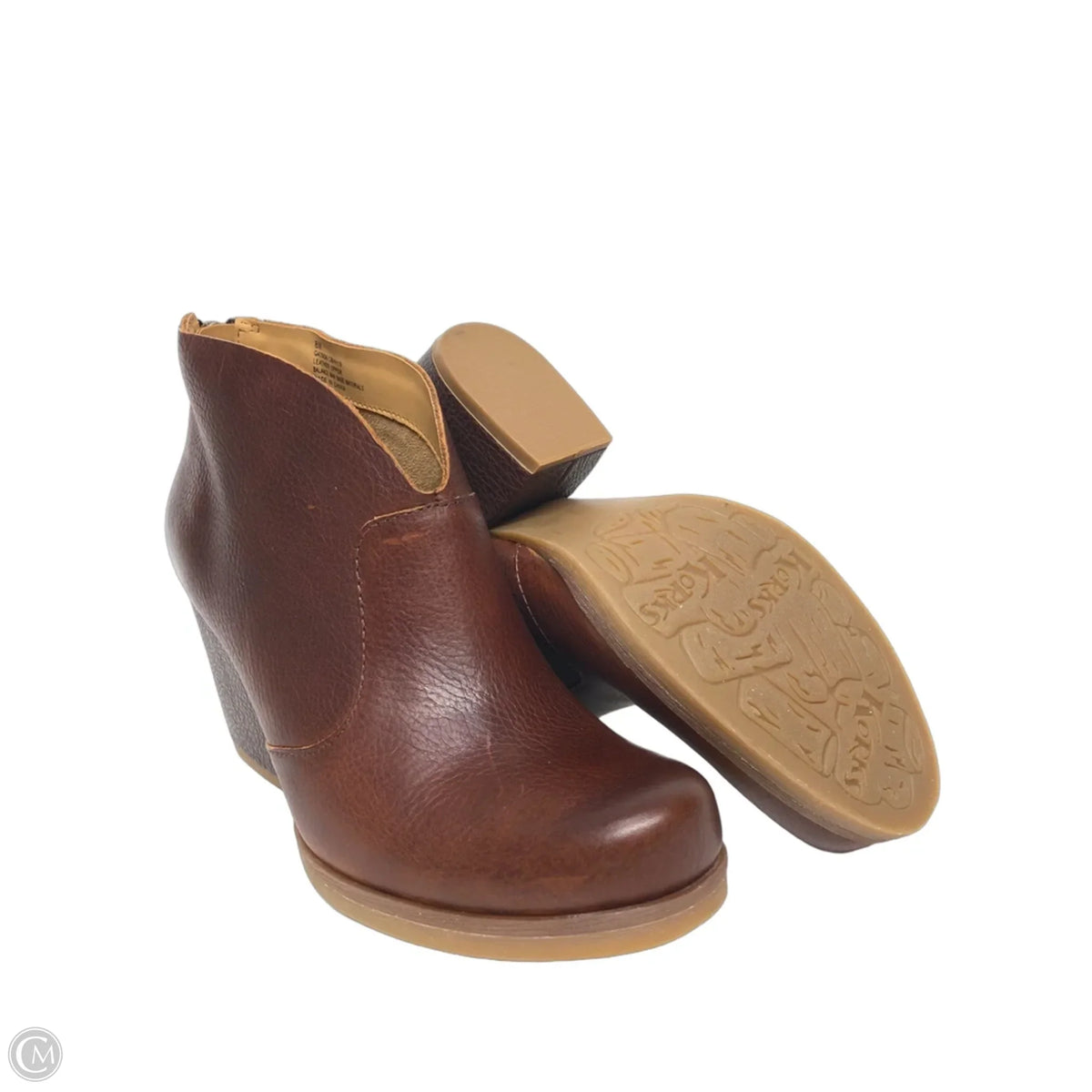 Boots Ankle Heels By Korks In Brown, Size: 8