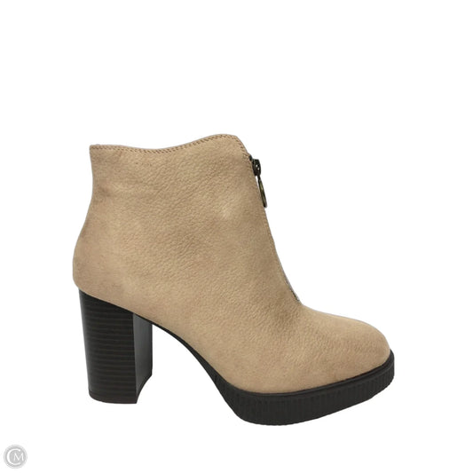 Boots Ankle Heels By White Mountain In Beige, Size: 8.5