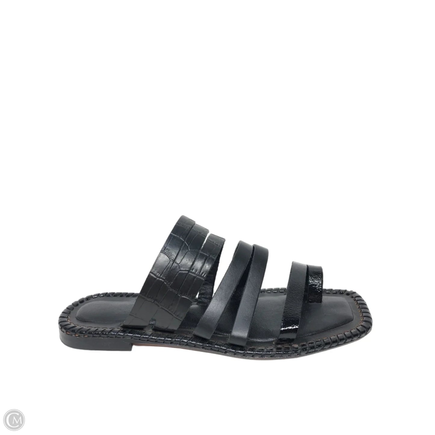 Sandals Flats By Donald Pliner In Black, Size: 6.5