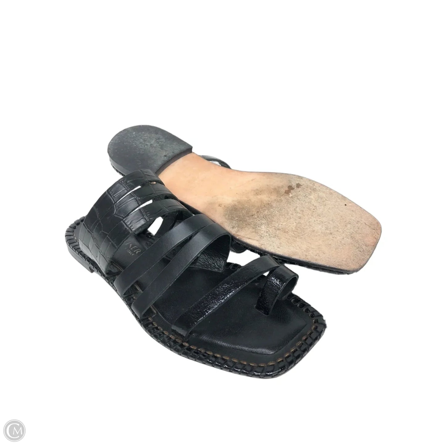 Sandals Flats By Donald Pliner In Black, Size: 6.5