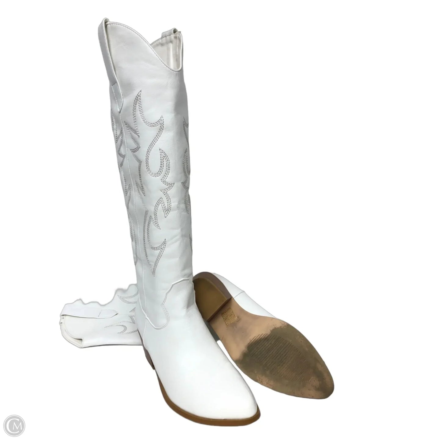 Boots Western By Cme In White, Size: 7