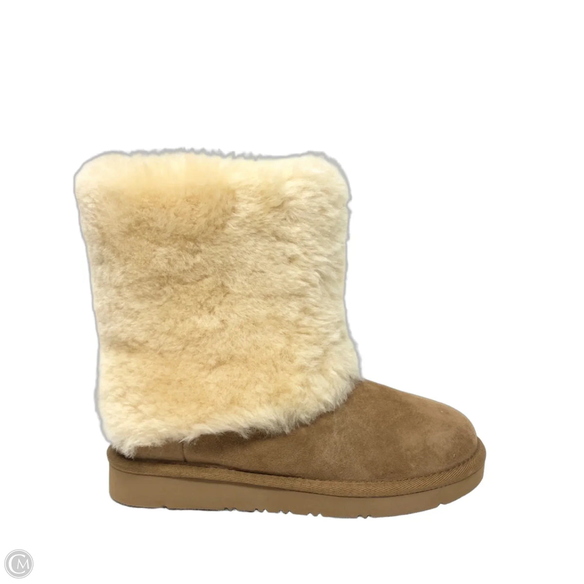 Boots Ankle Flats By Ugg In Brown & Cream, Size: 6