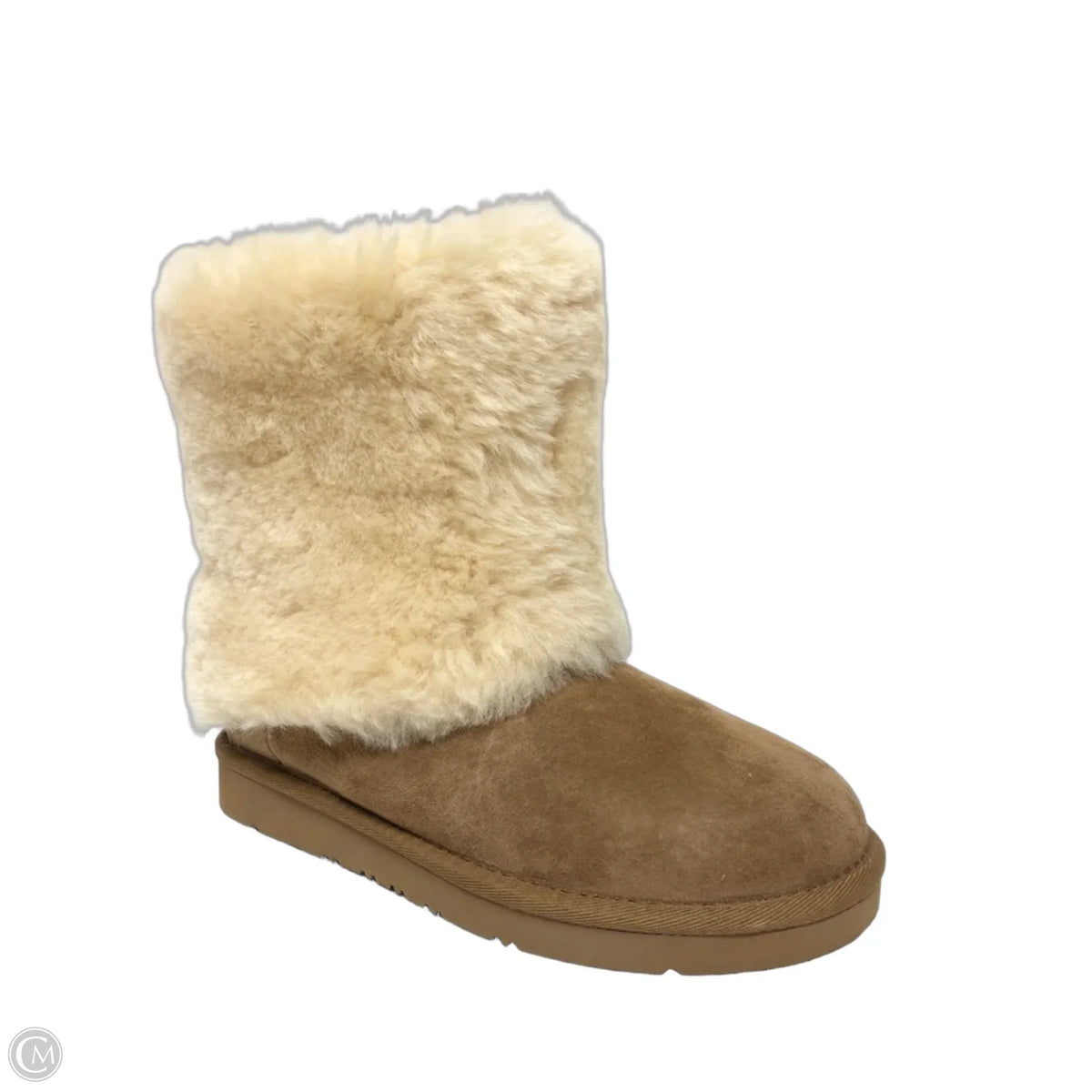 Boots Ankle Flats By Ugg In Brown & Cream, Size: 6