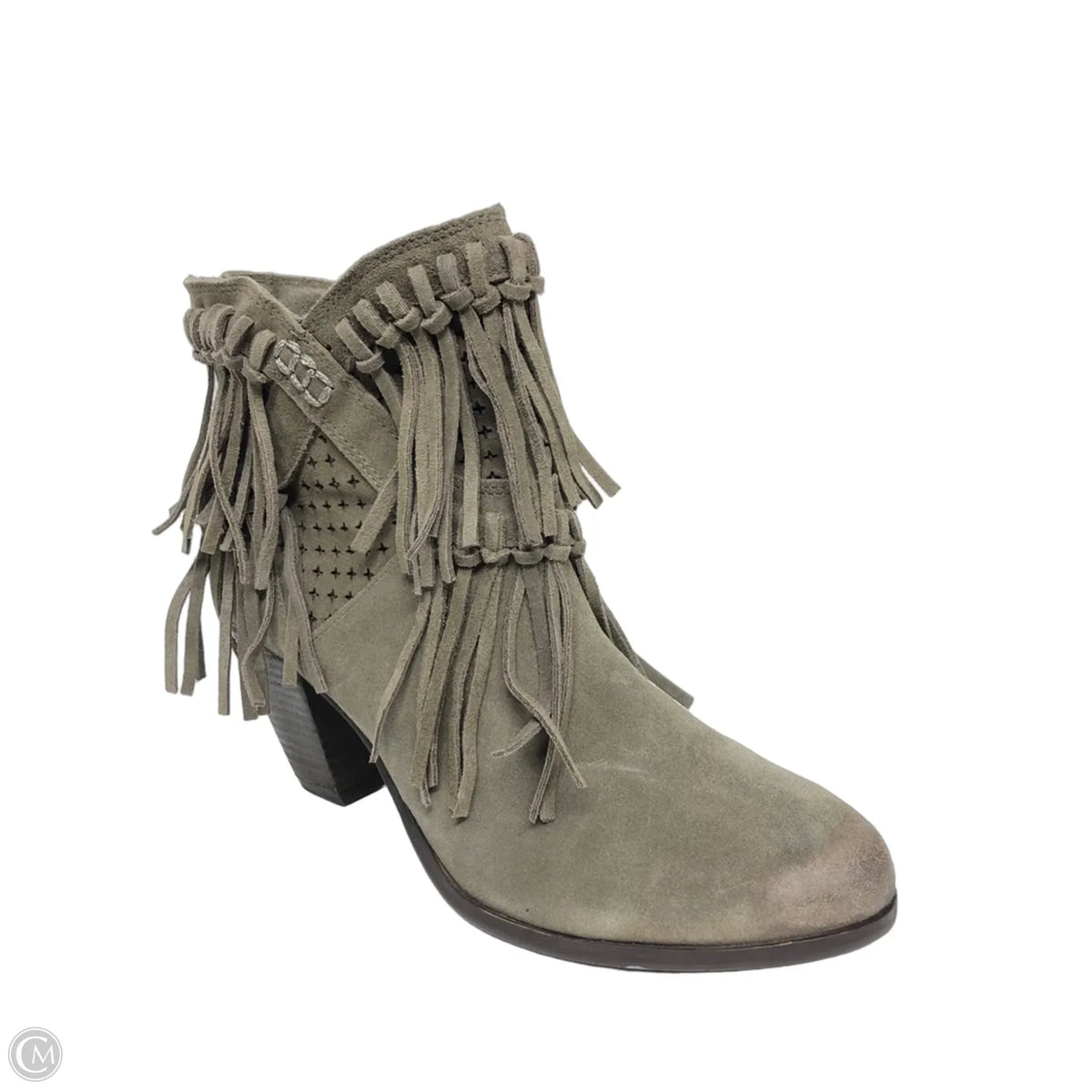 Boots Ankle Heels By Naughty Monkey In Grey, Size: 9.5