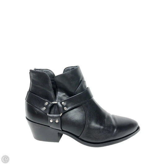 Boots Ankle Heels By Time And Tru In Black, Size: 11