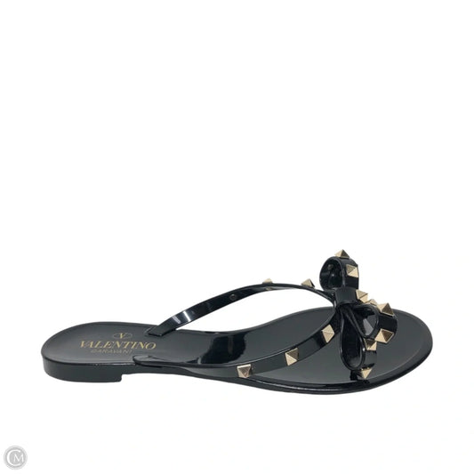 Sandals Luxury Designer By Valentino-garavani In Black, Size: 8