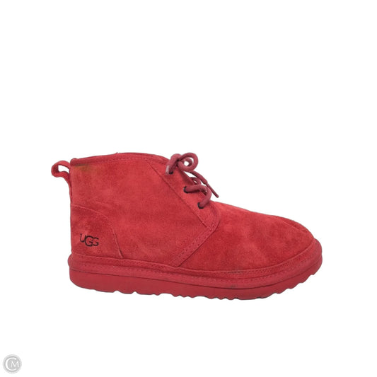 Boots Ankle Flats By Ugg In Red, Size: 7.5