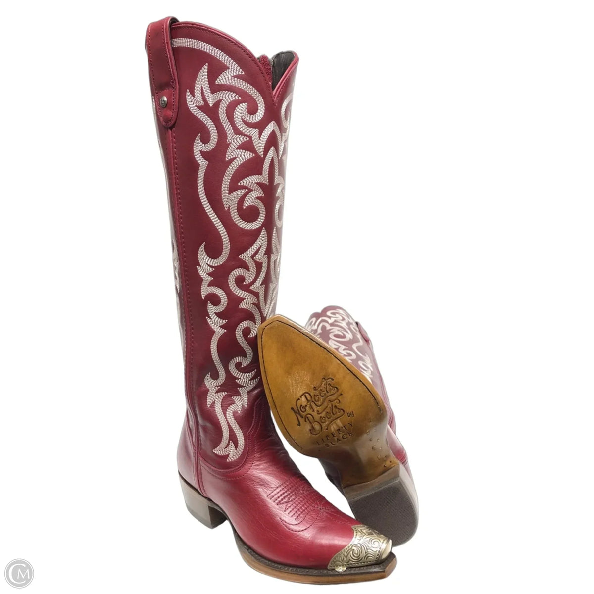 Boots Knee Heels By Cmb In Red, Size: 7
