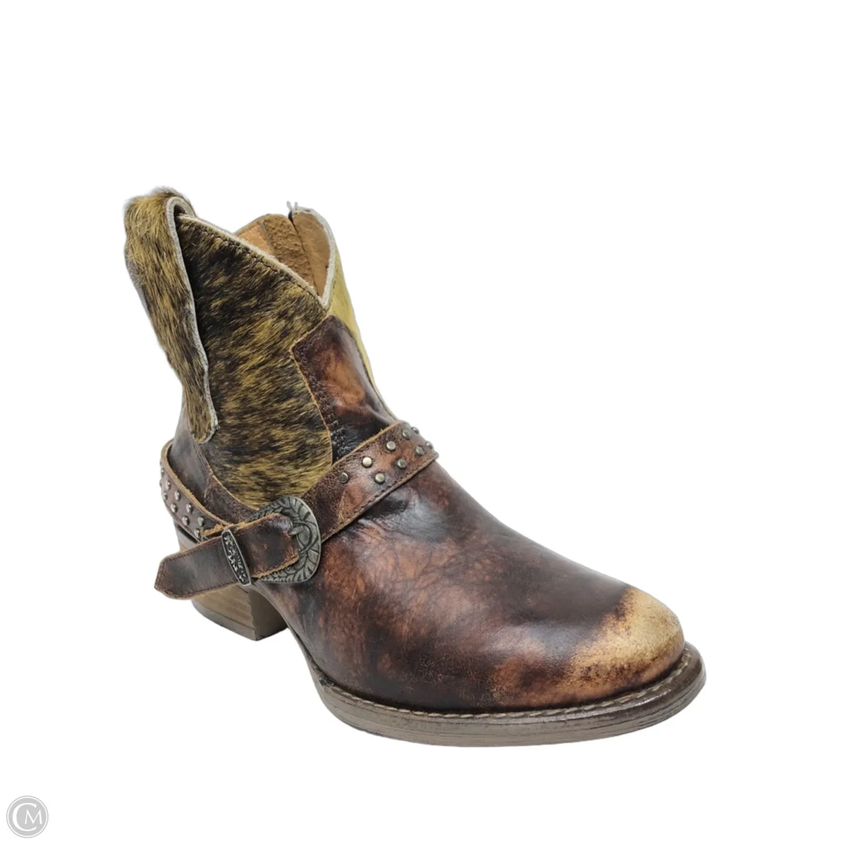 Boots Ankle Heels By Cmc In Brown, Size: 7