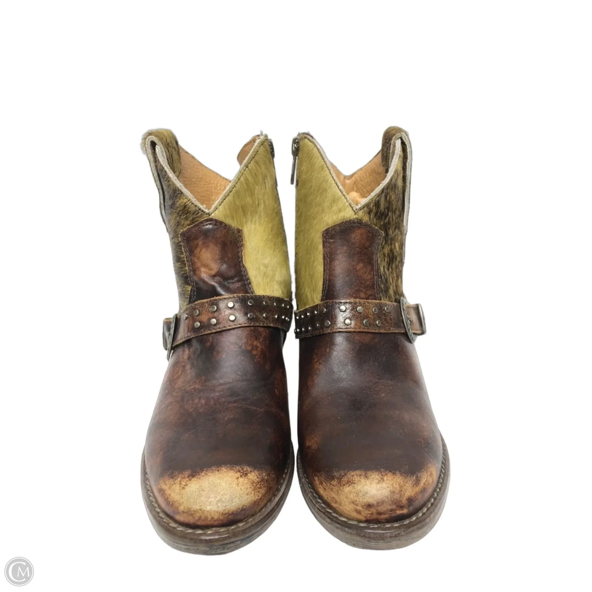 Boots Ankle Heels By Cmc In Brown, Size: 7