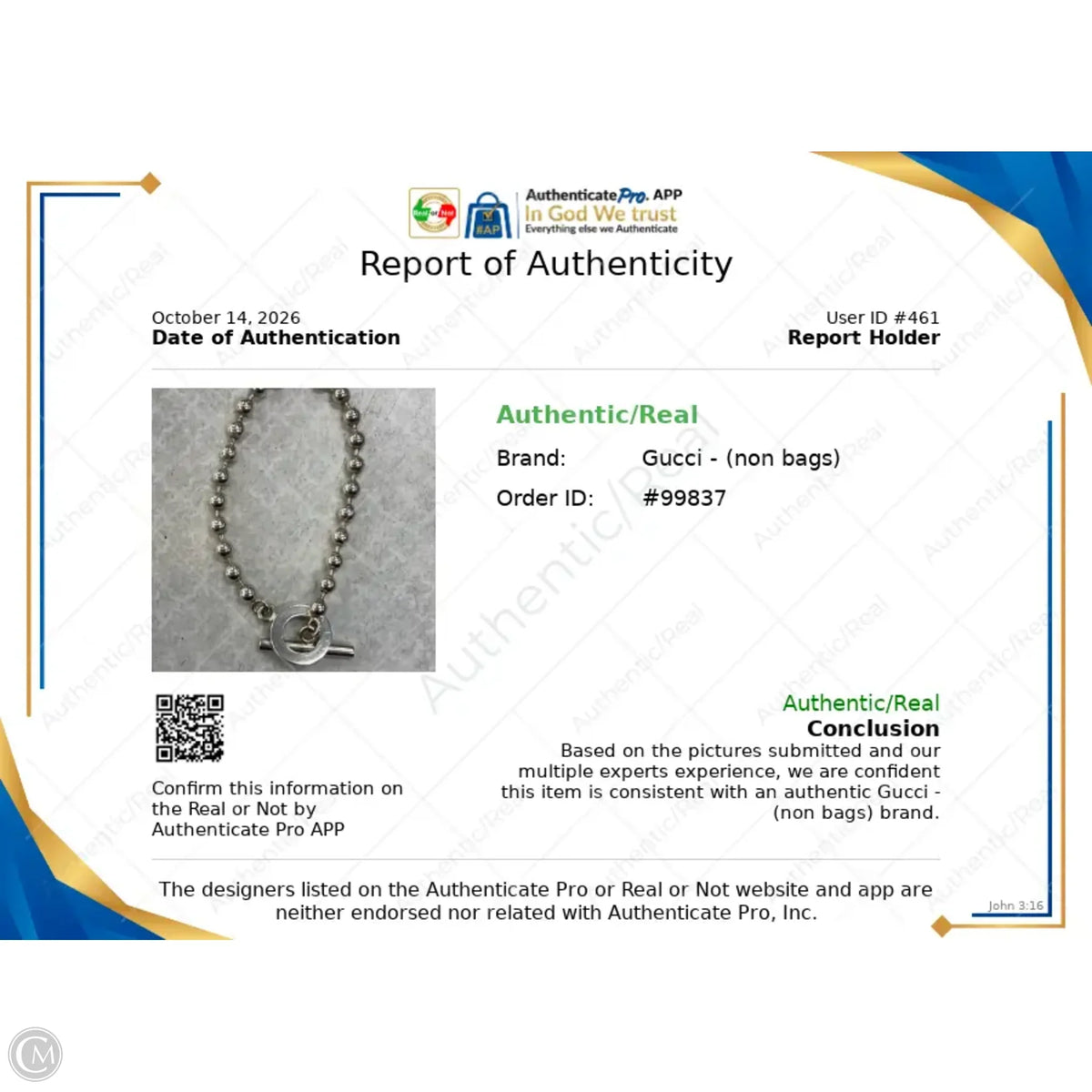 Bracelet Luxury Designer By Gucci