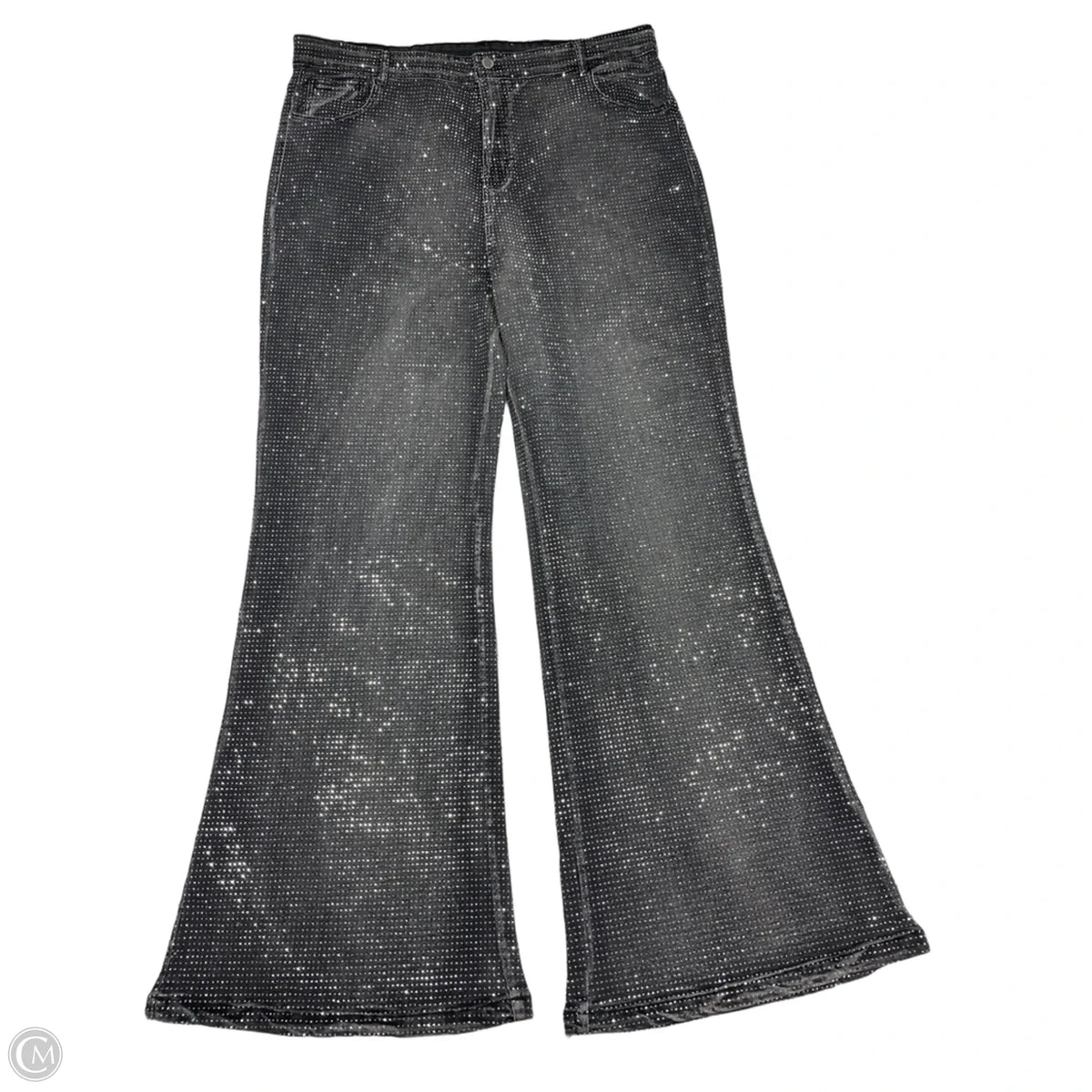 Jeans Straight By Daisy In Black & Silver, Size: 3x