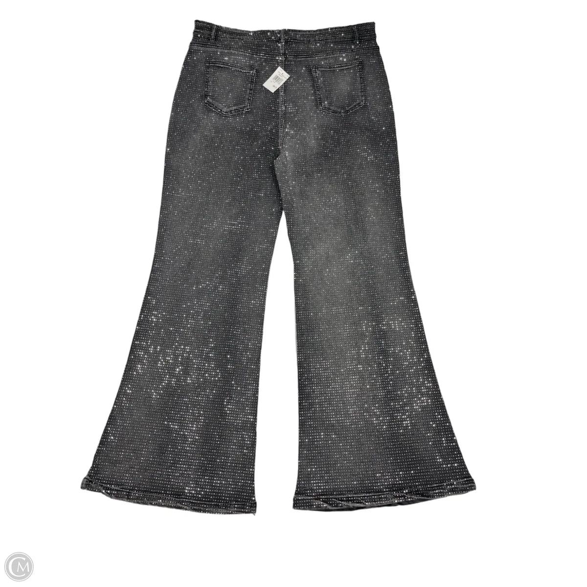 Jeans Straight By Daisy In Black & Silver, Size: 3x