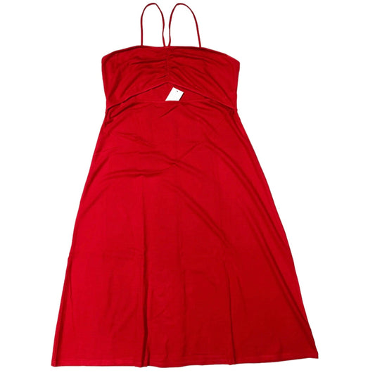 Red Dress Casual Midi Eloquii, Size 3x